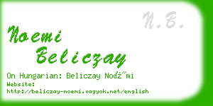 noemi beliczay business card